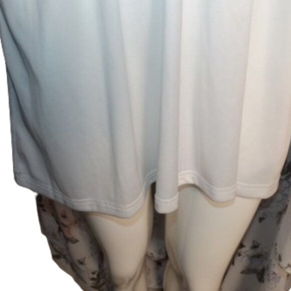 BALTIC BORN Maxi Dress, L, Off-white, Pink Floral, Faux Wrap, short lining - Picture 9 of 14